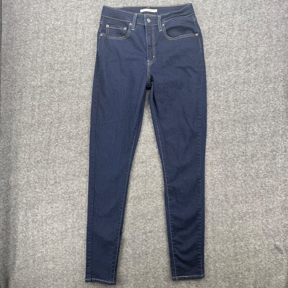 Levis 721 High Rise Skinny Jeans Dark Indigo Blue 30 Slimming Denim Modern Chic